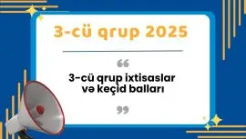 3-cü qrup keçid balları 2025, Universietetlər və ixtisaslar