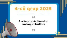 4-cü qrup keçid balları 2025, Universitetlər və ixtisaslar